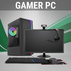 Bits And Bytes GamingPC (Ryzen 5, 32GB DDR4, 1TB SSD, RTX 3050, Win11P) monitor i periferija Cene