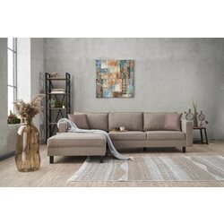 Wallity ugaona garnitura kale linen 258x83x181cm krem Cene