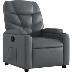 Maison Chic Počivalnik - Relax naslanjač sivo umetno usnje, (22040123) Cene