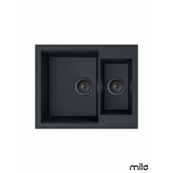 Milo Granitna sudopera Retto 61x50cm Lava stone ø90 Cene