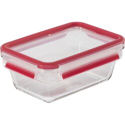 Emsa Clip&Close Glass Food Container 850 ml red Cene