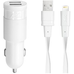 Rivapower Avto polnilec VA4225 WD2 Bele barve 3,4A / 2xUSB + MFi Lightning kabel 1,2m, (21576820) Cene