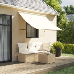 vidaXL Zložljiva tenda krem 250x150 cm tkanina in jeklo Cene