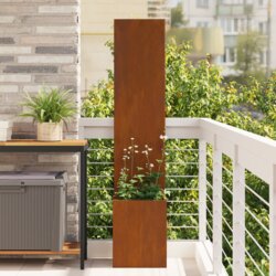 vidaXL Vrtni Sadič s Dekorativnom Pločom Rđa 32 x 140 cm Otporni čelik Cijene