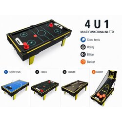 Shoppster Sto za igru 4 u 1 sto za igru - koš, bilijar, stoni tenis i hokej Cene