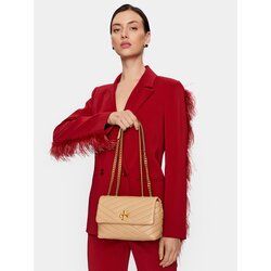 Tory Burch Ročna torba Kira Chevron Small Convertible Shoulder Bag 90452 Desert Dune 251 Cene
