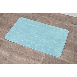 Tendance TEPIH ZA KUPATILO PEBBLE 50X80 CM MEMORIJSKA PENA, SVETLO PLAVA Cene