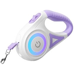 Rojeco RQYS-04 avtomatska povodec s LED in RGB svetlobo, 5 m, vijolična Cene