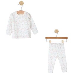 Just kiddin baby dječja pidžama s dugim rukavima flowers white Cene