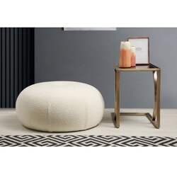Atelier Del Sofa Tina - Bouclet White taburet, (20821643) Cene