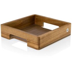 Adhoc Pladenj 25x25xh6cm / kvadraten / les akacija, oreh, (20515316) Cene