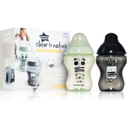 Tommee Tippee Closer to nature dekorirane bočice 260 ml, 2 kom., "sova" Cene