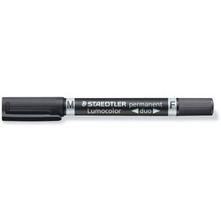 Staedtler marker lumocolor permanent duo z okroglo konic črn Cene
