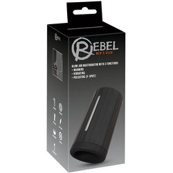 Rebel Blow Job Masturbator with 3 Functions Black Cene