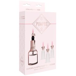Pumped by Shots vacuum pump Clitoral & Nipple Pump Set Medium - Medium Cene