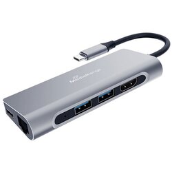 Mediarange USB Type-C® 7-in-1 multiport (HDMI, LAN, ...) adapter, silver™ Cene