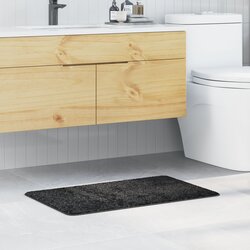 vidaXL Temno siva Mikrovlakna 50 x 80 cm Nedrseča Kopalna preproga Cene
