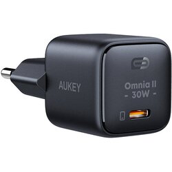 Aukey PA-B1L,USB-C, 30W omrežni polnilnik (črn), (21073835) Cene