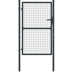 vidaXL Mrežasta vrtna vrata od pocinčanog čelika 100 x 175 cm siva Cijene