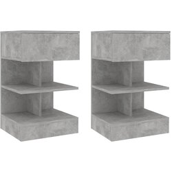 vidaXL noćni ormarići 2 kom siva boja betona 40 x 35 x 65 cm Cijene