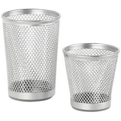 Homezone set držal za svinčnike mesh, 2-Delni, srebrna Cene