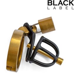 Black Label Weenie Locker Chastity Cage Black-Gold Cene
