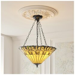 Endon 111881 - Luster na lancu Tiffany JAMELIA 3xE27/10W/230V prečnik 50 cm Cene