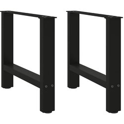 vidaXL noge kavne mizice črna 2 kosa 60x(42-43) cm jeklo Cene