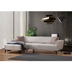 Atelier Del Sofa hamlet left - ecru ecru corner sofa-bed Cene