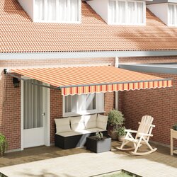 vidaXL Ručna Povuća Tenda Žuta i Narančasta 400x300 cm Cijene