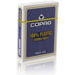 Copag karte za poker 100% plastika jumbo index, plave Cene