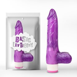 Chisa realistični vibrator sa testisima Luv Pleaser Purple Cene