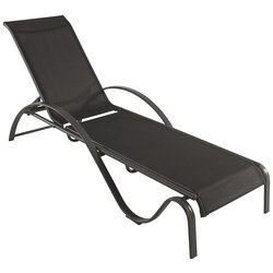 SUNFUN ležaljka za sunčanje ikara (š x d x v: 63 x 195 x 96 cm, naslon od tekstila, crne boje, s podesivim naslonom za leđa) Cijene