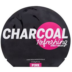 Pink charcoal Refreshing Sheet Mask osvježavajuća maska za lice s aktivnim ugljenom 1 kom Cene