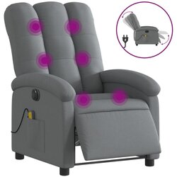 Maison Chic Električni masažni naslanjač - Relax naslanjač temno sivo blago, (22061569) Cene