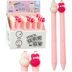Pink 15cm Decorative Bunny Mechanical Pencil Cene