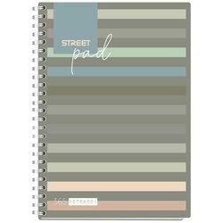 STREET zvezek A5 pad lines s špiralo 1R, črte, 100 listov Cene
