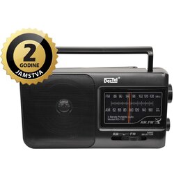 Dartel radio FM, AM, analogni, AC ili klasične baterije, crni RD-130 Cene