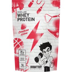 Battery Nutrition Rebel Whey Protein, Jagoda, 1800g Cene