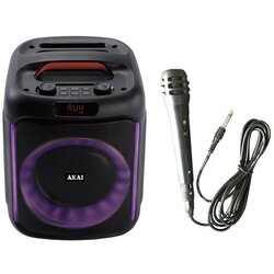 Akai karaoke 20W RMS, BT, FM, RGB, mikrofon, baterija, ABTS-V20 Cene