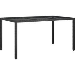 vidaXL vrtni blagovaonski stol crni 150x90x75 cm poli ratan Cijene