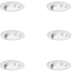 QAZQA Professional Set van 6 inbouwspots wit 6,8cm incl. LED 750 lm dimbaar IP65 - Gaius Cene