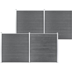 vidaXL vrtna ograda od WPC-a 699 x 186 cm siva Cijene