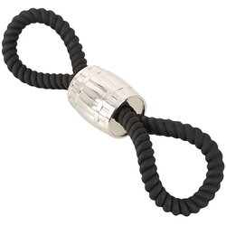 Rebel Heavy Rope Cock Strap with 2 Loops Black Cene