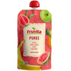 Fruvita voćni pire jabuka, roze guava, kruška i banana 180g Cene