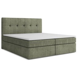 Makamii Zelena boxspring postelja s prostorom za shranjevanje 180x200 cm Palta – Cene