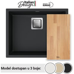 GL granitna sudopera bari 1K crna 560x440x220MM Cene