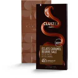 Michel Cluizel lait Éclats caramel beurre sale 45% 100g Cene