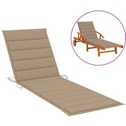 vidaXL Jastuk za ležaljku bež 200 x 50 x 3 cm od tkanine Oxford Cijene