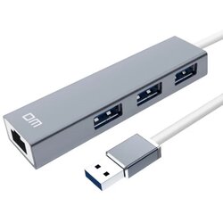 dm CHB011 USB 2.0 HUB 3 Ports + RJ45 Ethernet Port Cene